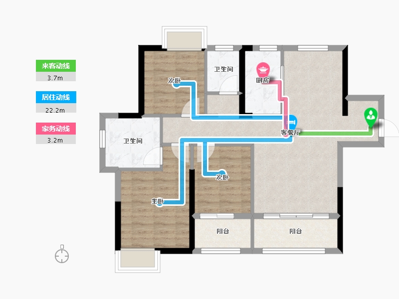 福建省-龙岩市-龙津大时代-80.92-户型库-动静线