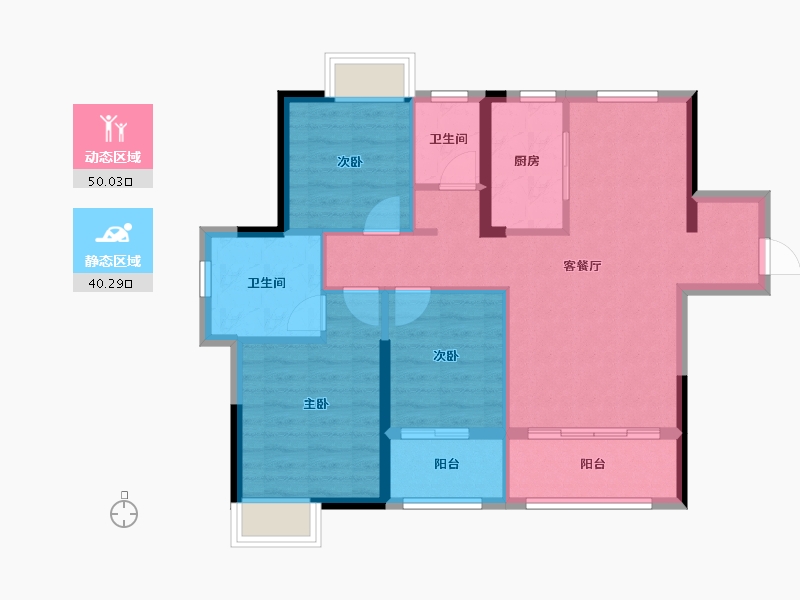 福建省-龙岩市-龙津大时代-80.92-户型库-动静分区