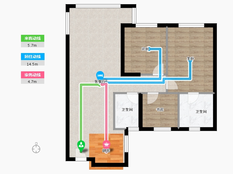 福建省-福州市-中庚香匯融江-74.00-户型库-动静线