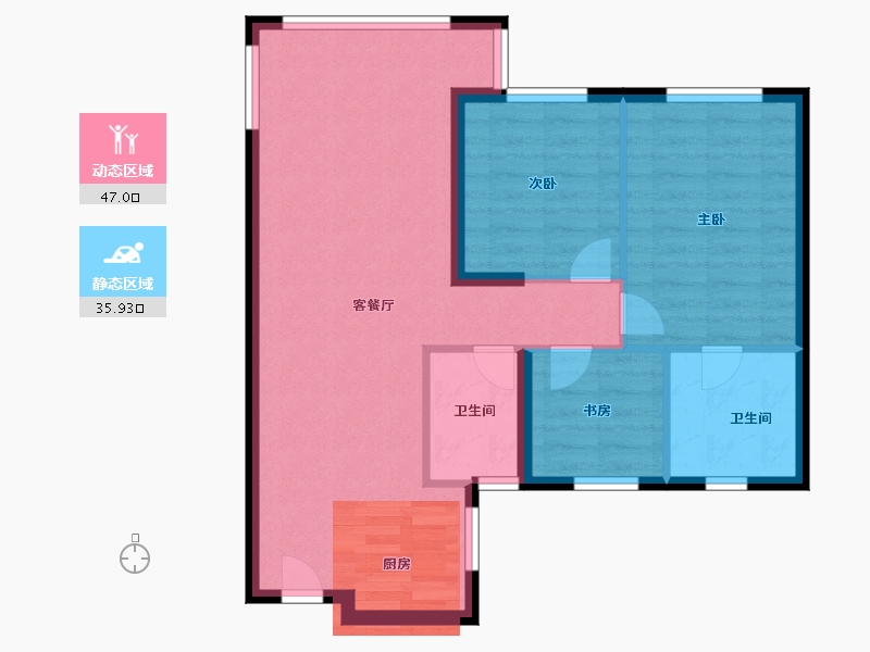 福建省-福州市-中庚香匯融江-74.00-户型库-动静分区