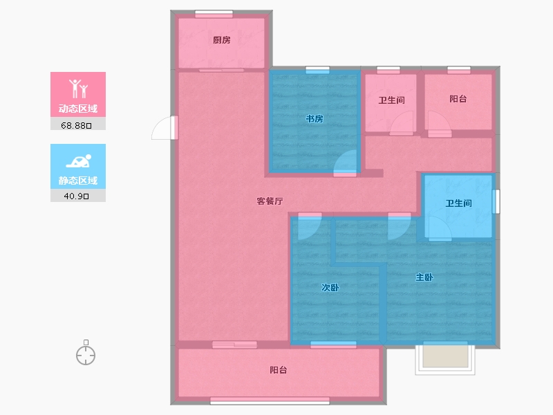 安徽省-宣城市-琥珀新天地-97.00-户型库-动静分区