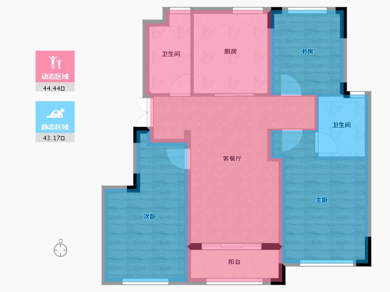 吉林省-通化市-江南小镇-77.85-户型库-动静分区