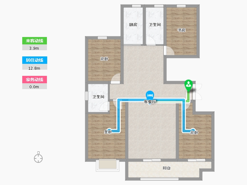 山东省-潍坊市-恒信阳光假日-111.20-户型库-动静线