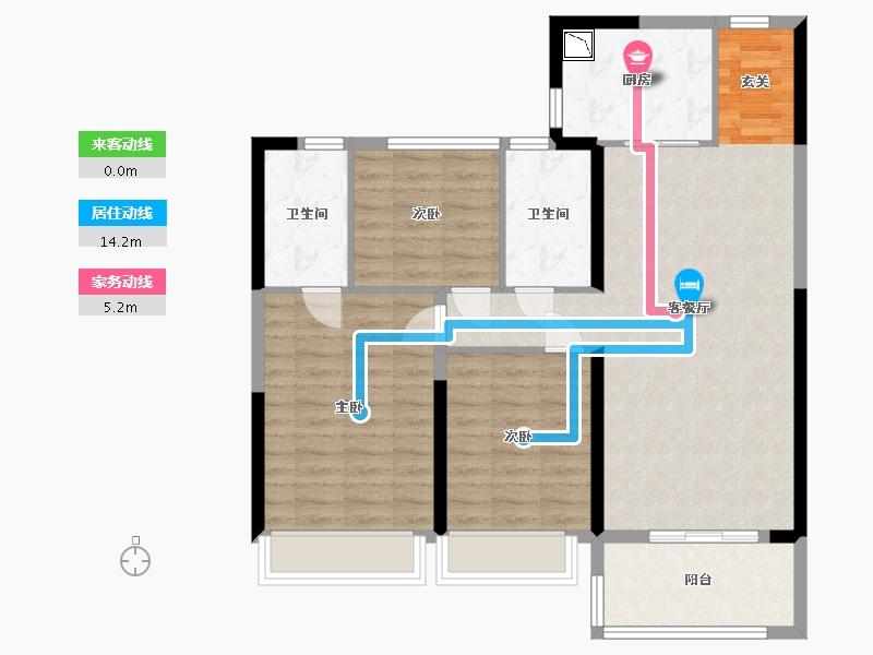 河南省-郑州市-碧桂园双湖城-92.18-户型库-动静线