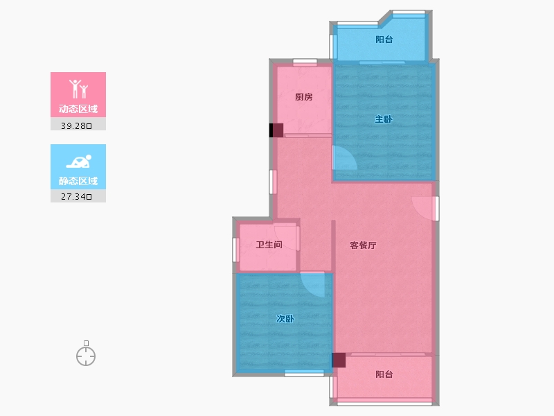 广东省-广州市-祥景花园-60.07-户型库-动静分区