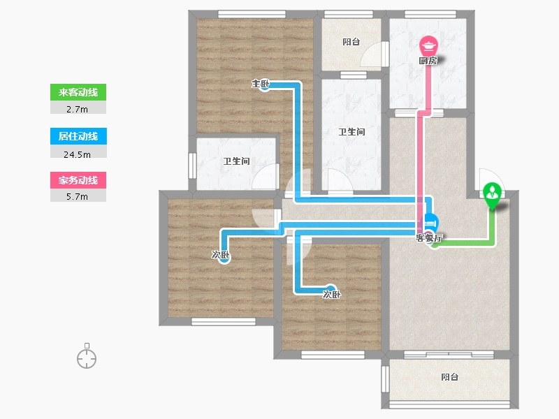 四川省-成都市-邛崃市固驿镇-89.46-户型库-动静线