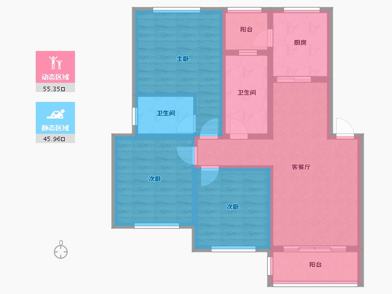 四川省-成都市-邛崃市固驿镇-89.46-户型库-动静分区