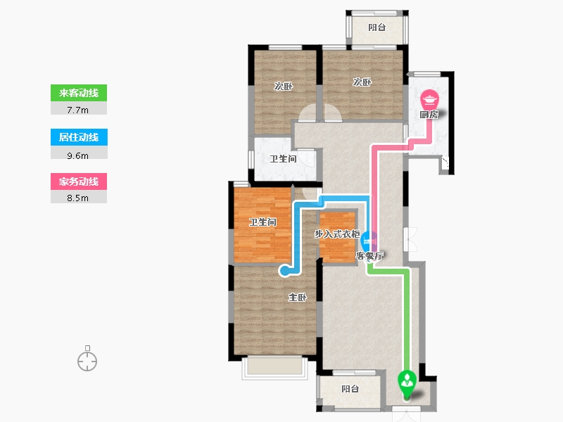 陕西省-西安市-天地源・大都会-115.09-户型库-动静线