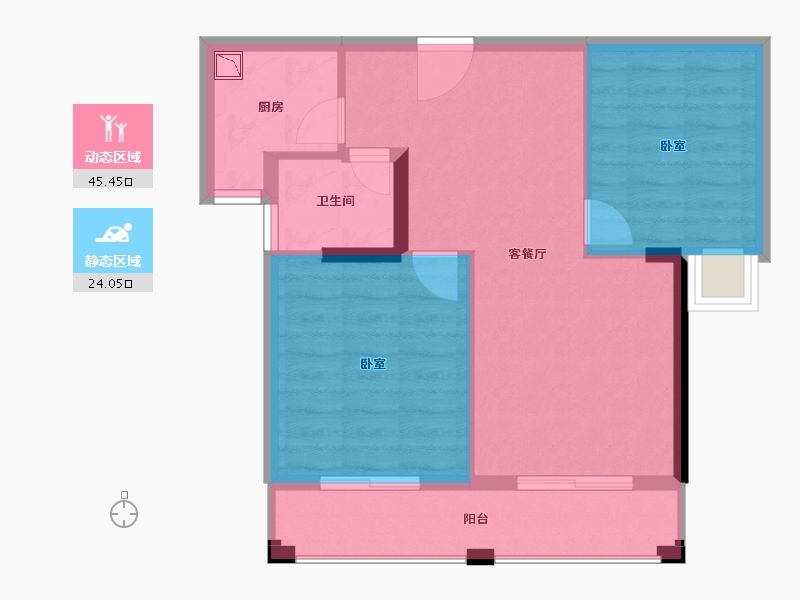 湖南省-长沙市-博林云栖-62.46-户型库-动静分区