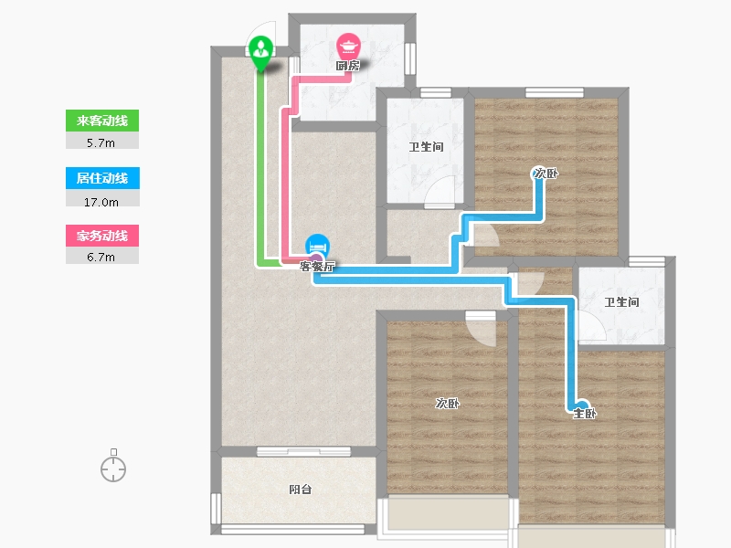 山东省-菏泽市-中达宜居荷苑-98.00-户型库-动静线