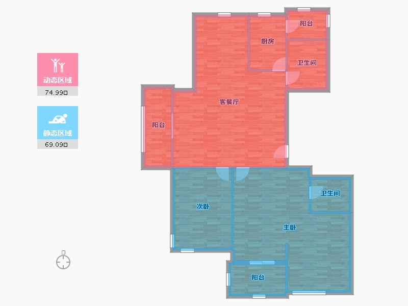 浙江省-温州市-海上明月-132.95-户型库-动静分区