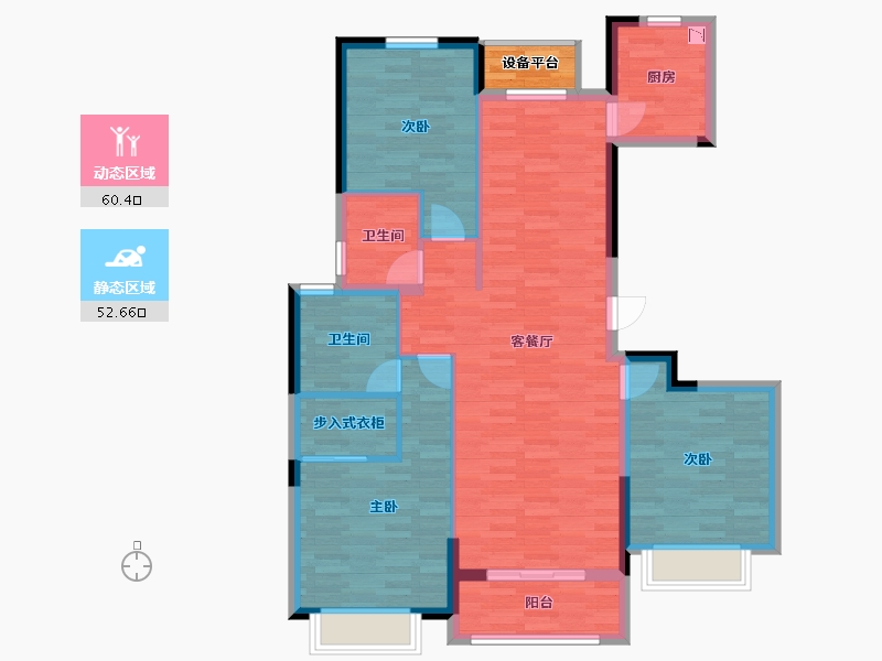 江苏省-南通市-锦绣瑞府-104.10-户型库-动静分区