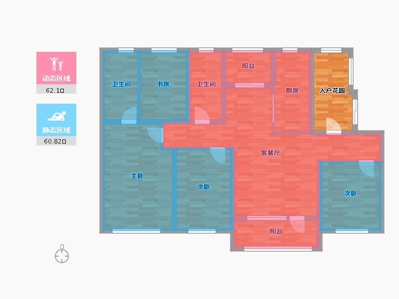 辽宁省-葫芦岛市-正业翡翠城-115.89-户型库-动静分区