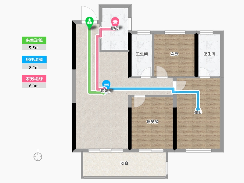 湖南省-长沙市-旭辉・都会山-94.46-户型库-动静线