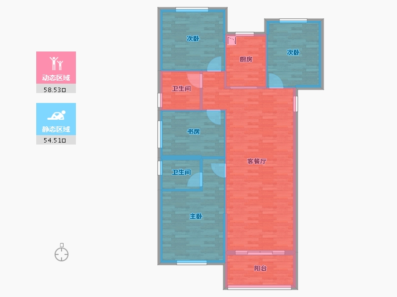 福建省-泉州市-世纪公馆-102.02-户型库-动静分区