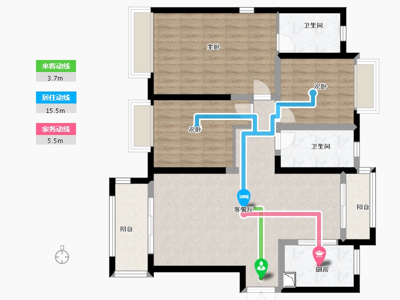 湖北省-武汉市-中建御景星城-99.00-户型库-动静线