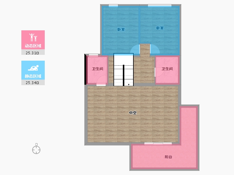 广东省-广州市-悦美小城-88.38-户型库-动静分区