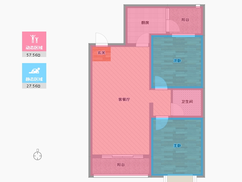 河北省-邢台市-好泰御捷城-74.00-户型库-动静分区