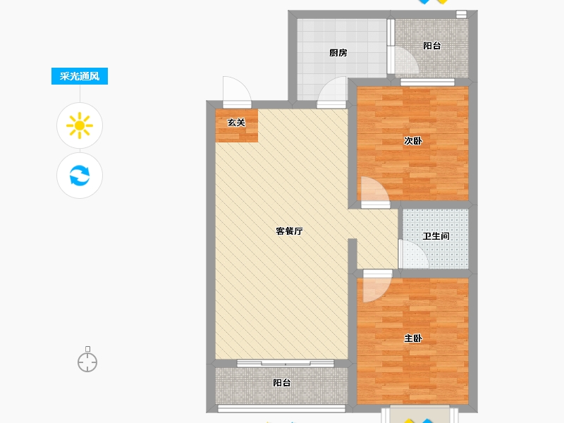 河北省-邢台市-好泰御捷城-74.00-户型库-采光通风