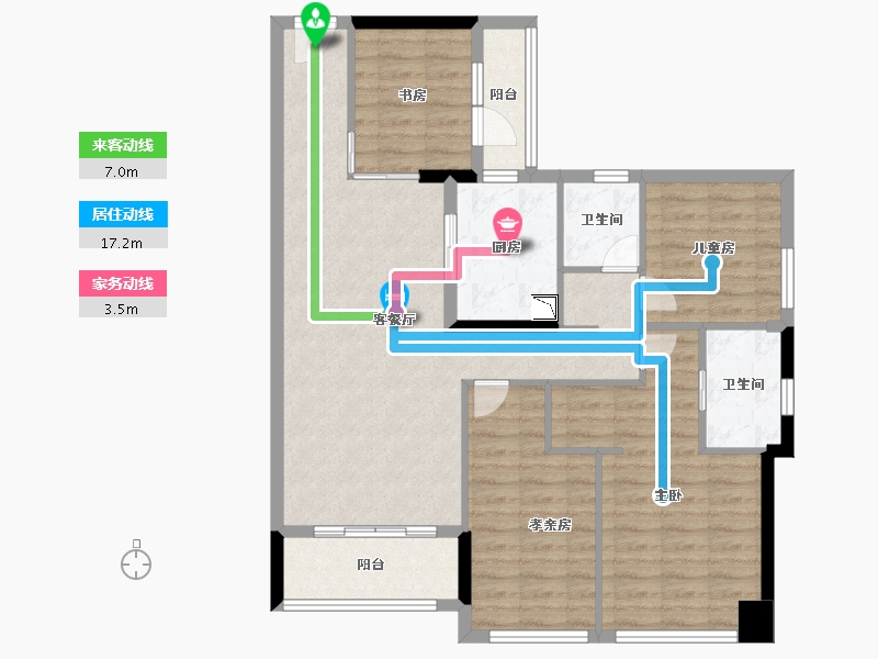 黑龙江省-鹤岗市-宝能城-98.17-户型库-动静线