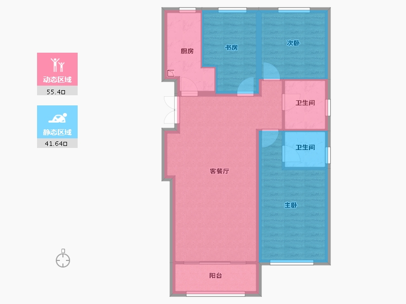 山西省-大同市-博雅府-87.37-户型库-动静分区