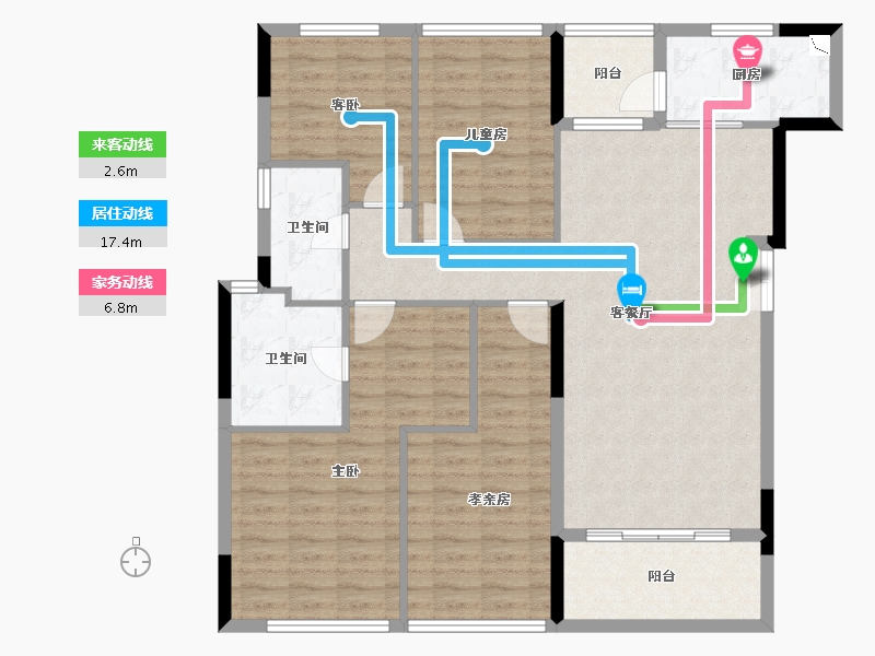 黑龙江省-鹤岗市-宝能城-114.46-户型库-动静线