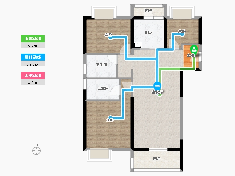 湖北省-武汉市-碧桂园云境-86.22-户型库-动静线