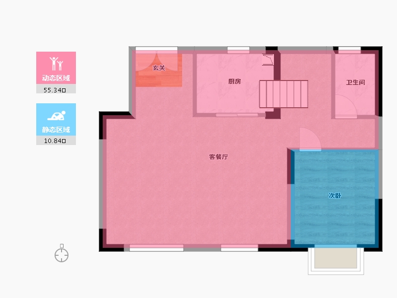 湖北省-武汉市-碧桂园十里春风-59.97-户型库-动静分区