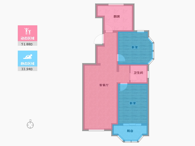 天津-天津市-基�I世�p-76.25-户型库-动静分区