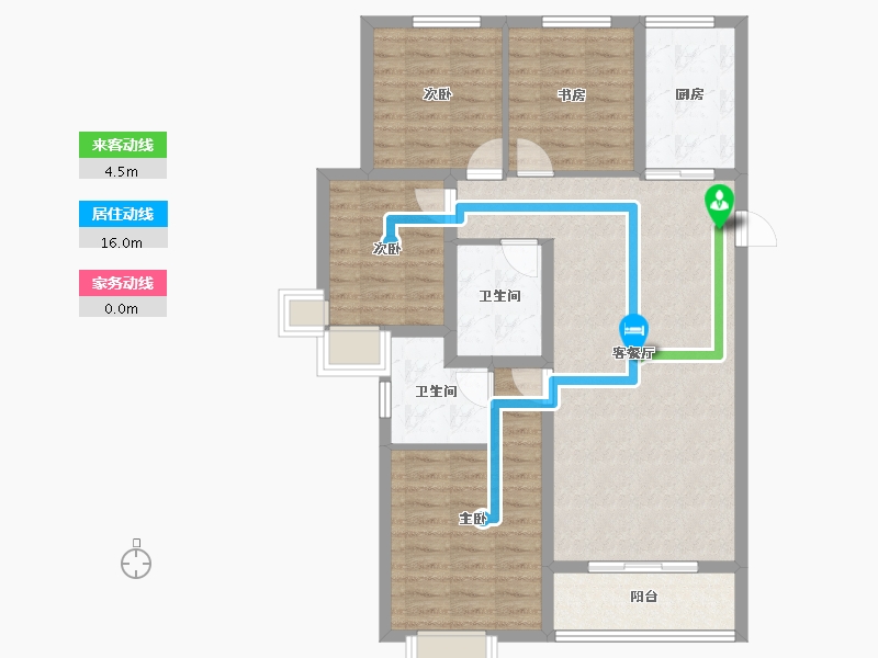 山西省-晋中市-雅园-96.97-户型库-动静线