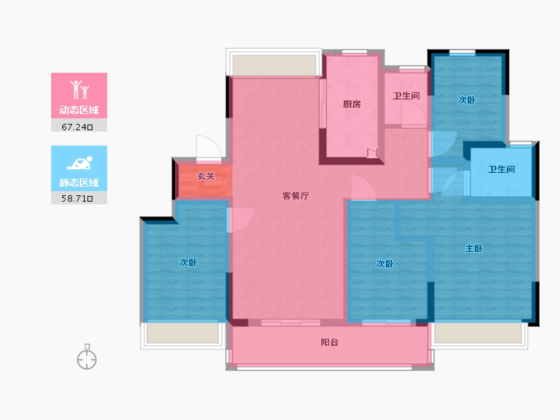 江苏省-常州市-桃李东方-112.01-户型库-动静分区