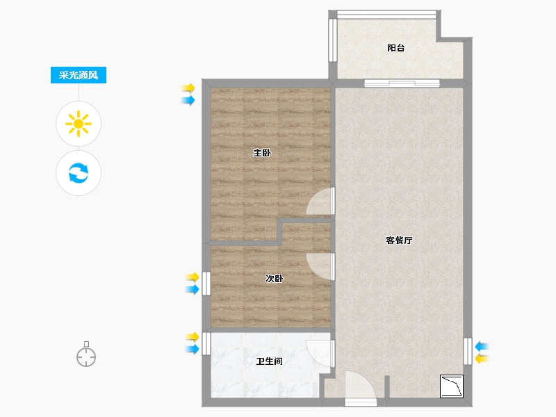 海南省-东方市-东方万悦城-64.29-户型库-采光通风