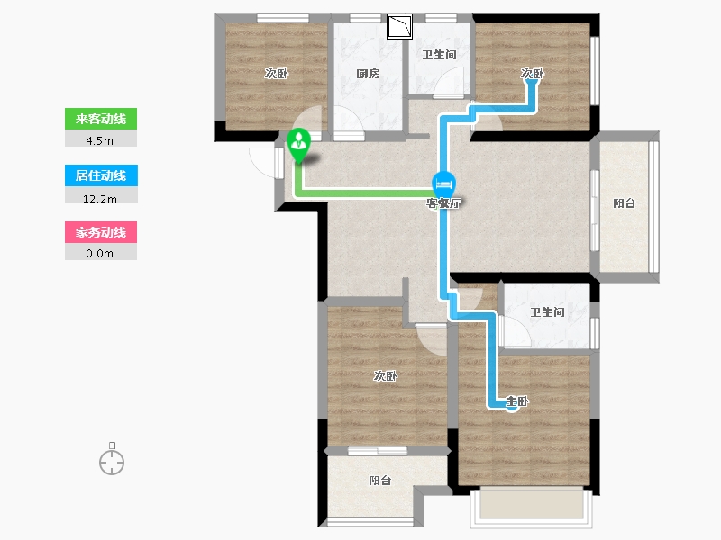 河南省-郑州市-绿都澜湾-88.48-户型库-动静线