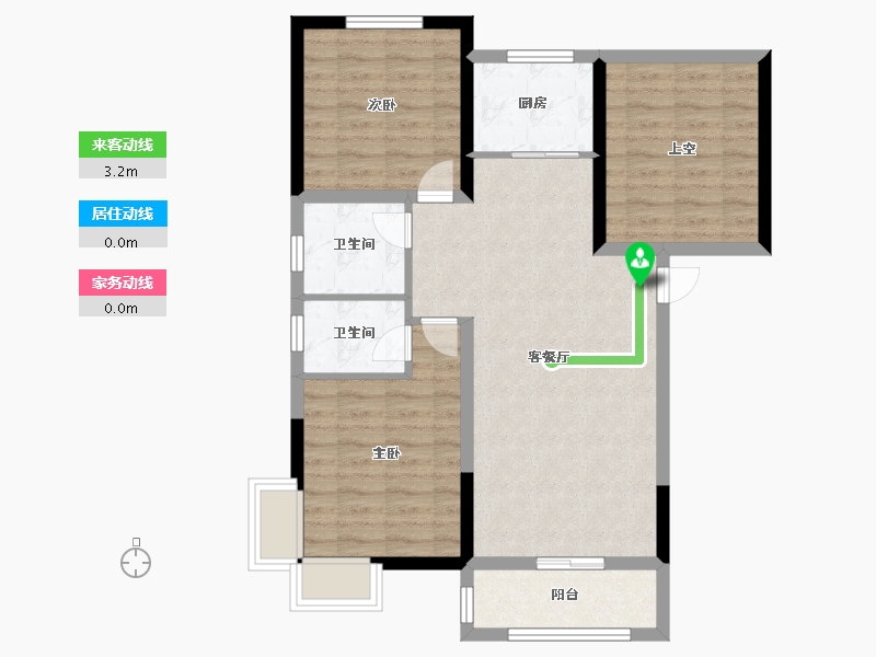 河南省-郑州市-亚星福邸-80.00-户型库-动静线