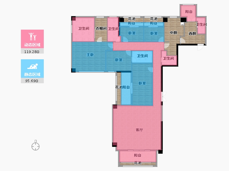 黑龙江省-鹤岗市-新天鹅堡-234.43-户型库-动静分区