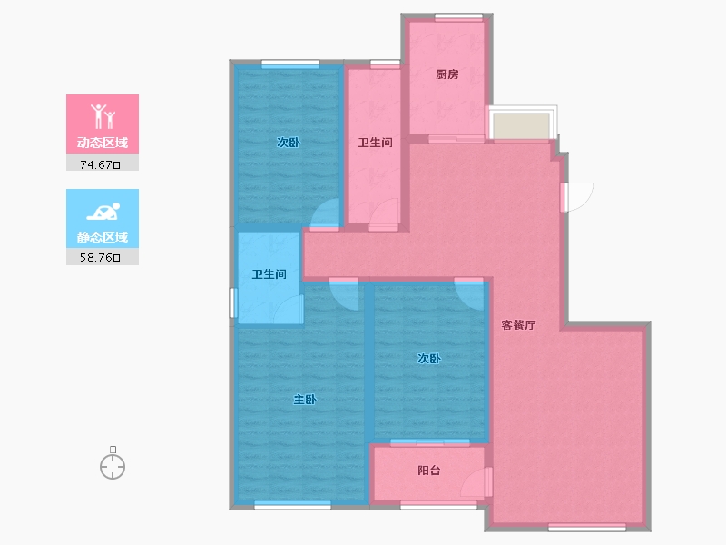 山东省-潍坊市-谭里小区-120.00-户型库-动静分区