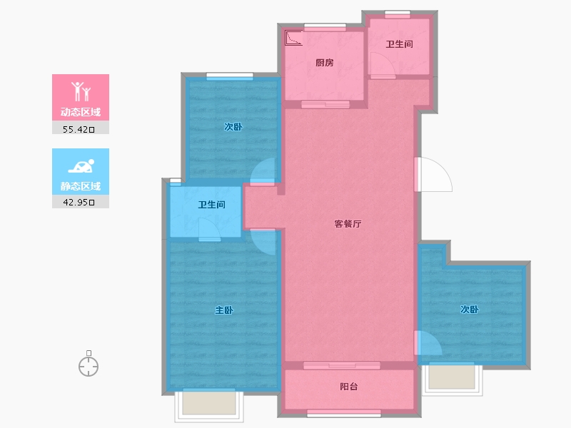 天津-天津市-锦绣大家-88.00-户型库-动静分区