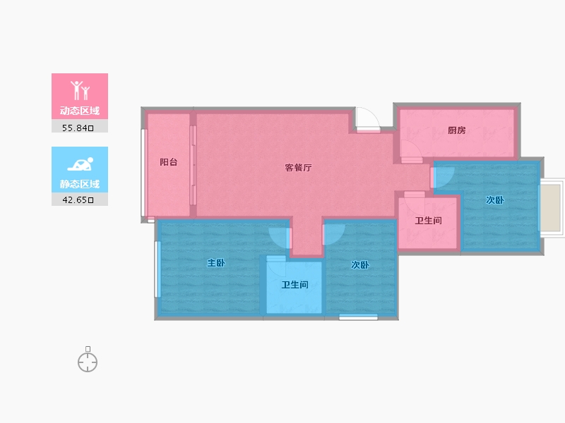 江西省-萍乡市-恒大御府-87.65-户型库-动静分区