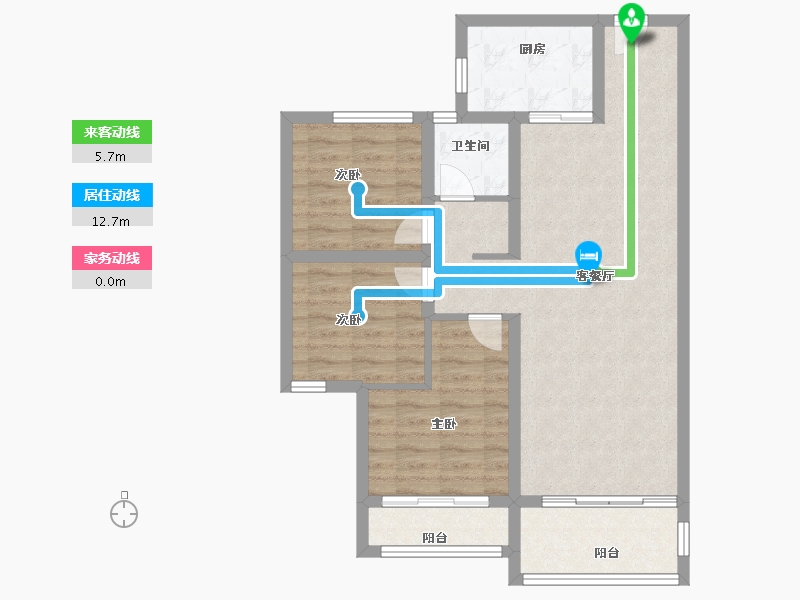 湖南省-长沙市-北辰中央公园-78.00-户型库-动静线