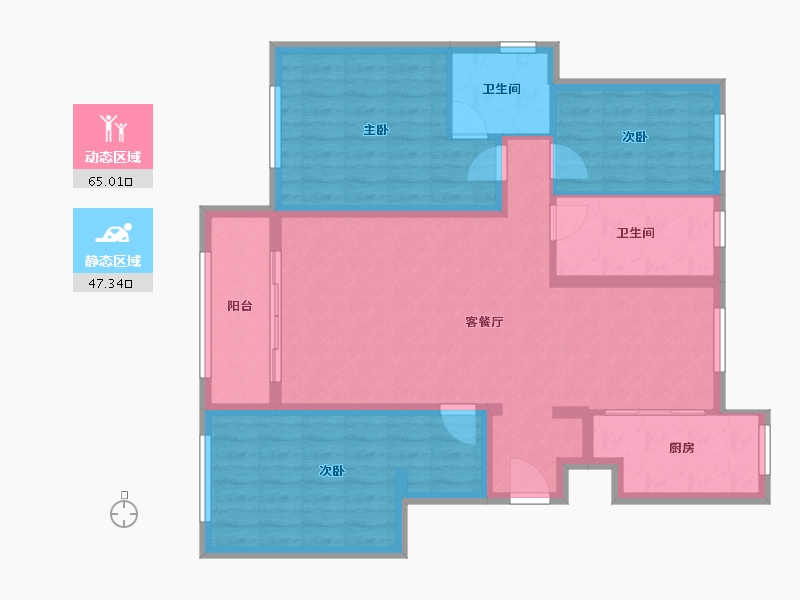 天津-天津市-融创御园-100.77-户型库-动静分区