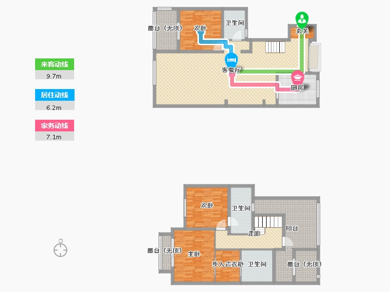 天津-天津市-春华园-185.87-户型库-动静线