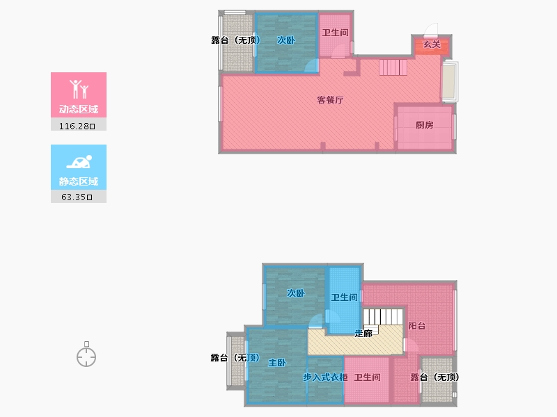 天津-天津市-春华园-185.87-户型库-动静分区