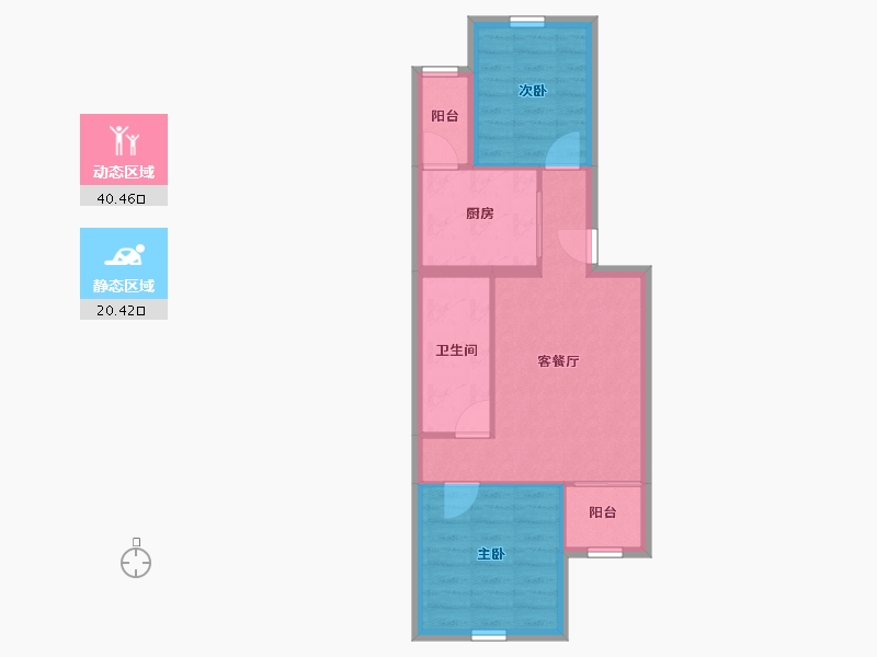 北京-北京市-天桥南里-54.06-户型库-动静分区