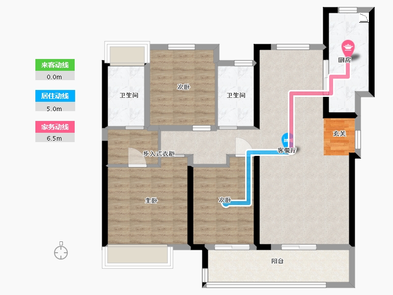 湖南省-长沙市-环球融创会展上东区-99.20-户型库-动静线