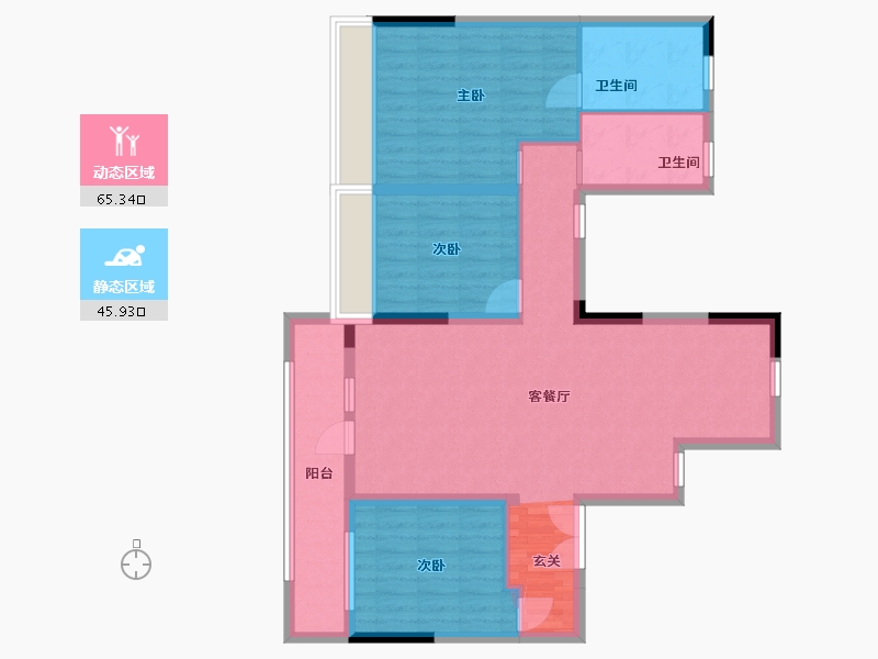 吉林省-吉林市-中海铂悦公馆-99.40-户型库-动静分区