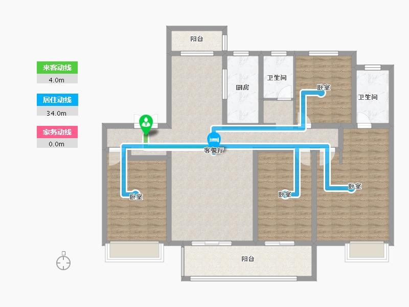 河南省-平顶山市-舞钢建业・通和府-132.08-户型库-动静线