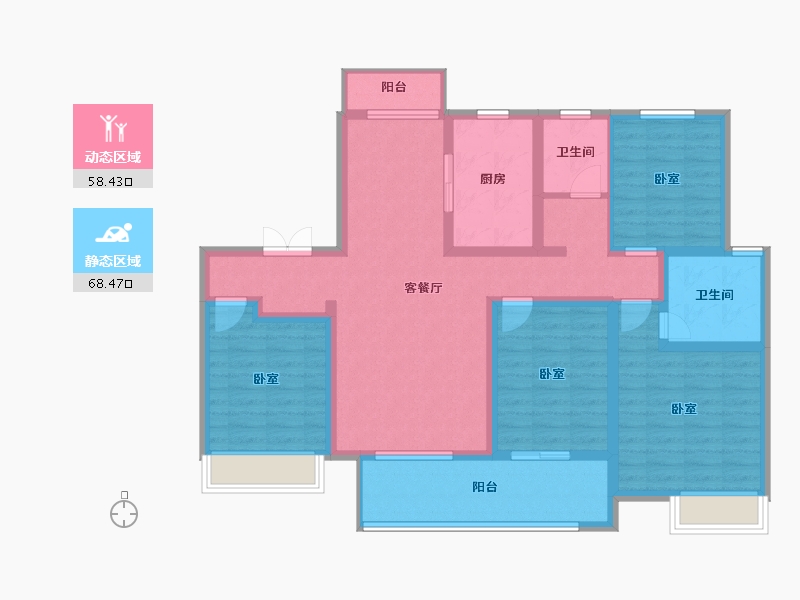 河南省-平顶山市-舞钢建业・通和府-112.53-户型库-动静分区