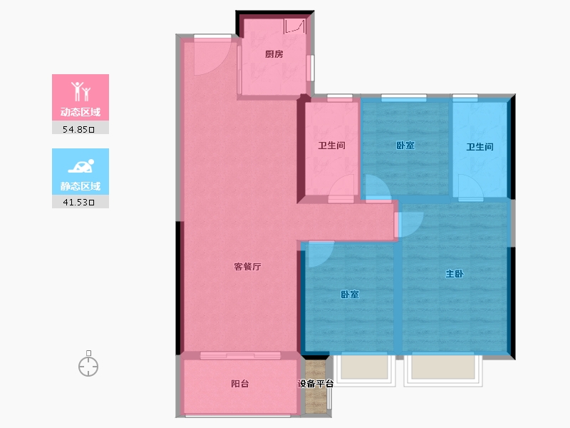 河南省-许昌市-融创・观河宸院-87.59-户型库-动静分区