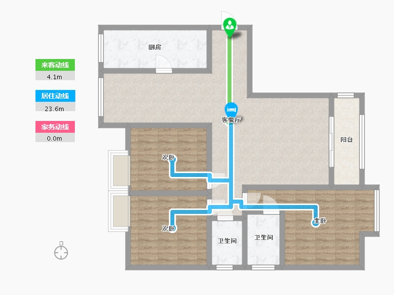 陕西省-西安市-泾渭国际城-108.88-户型库-动静线