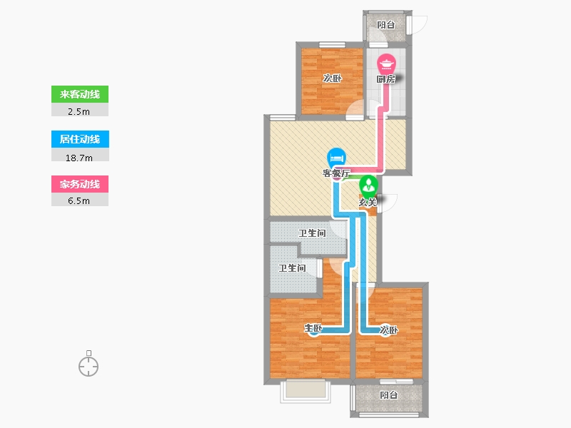 山西省-阳泉市-锦绣城-85.65-户型库-动静线